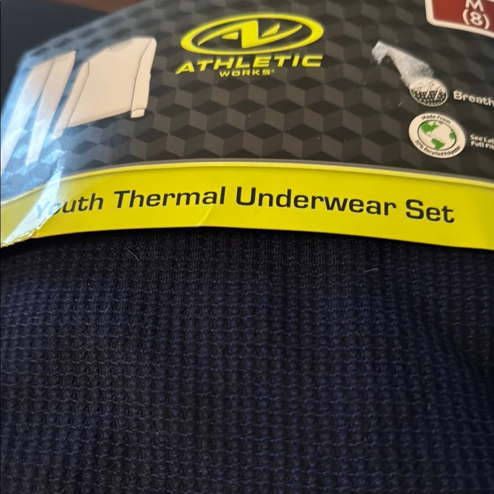 Athletic Works Navy Thermal Underwear Set